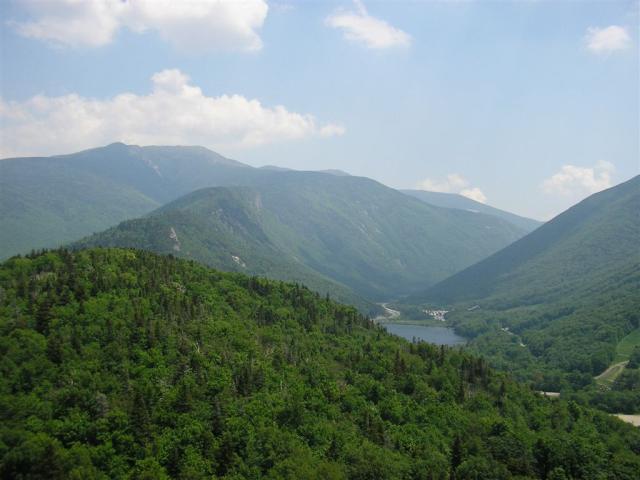 Lafayette, the Appalachian Trail, and Franconia Notch from the top of Bald Mountain