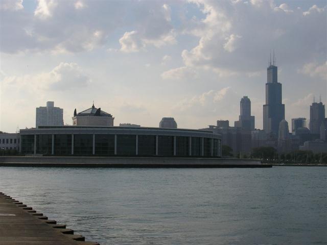 Shedd Aquarium and the Sears Tower on the right