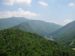 Lafayette, the Appalachian Trail, and Franconia Notch from the top of Bald Mountain