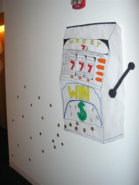 Slot machine in the hall