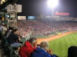 The bleachers from the Monster Seats