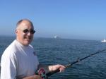 Jim fishing on Long Island Sound