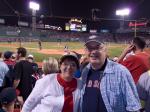 Our 28th anniversary: tickets behind home plate at Fenway!