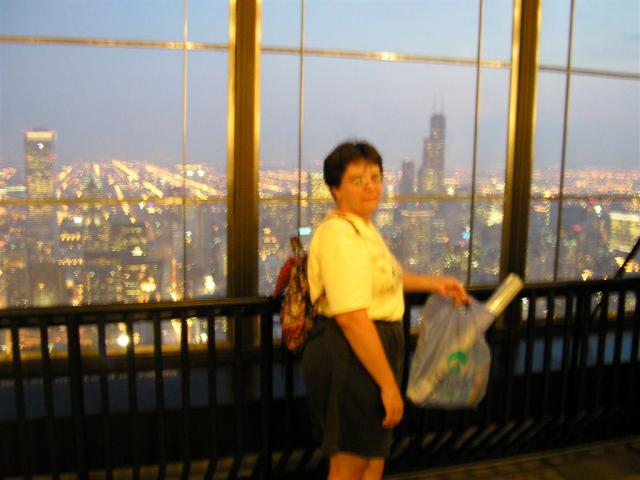 Mom on the Observation Deck