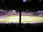 Late innings action at Wrigley