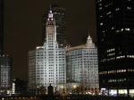 Wrigley Building at night