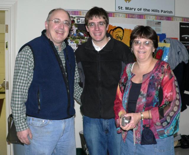 Jim, Tom and Anne at Jim's 50th birthday party