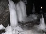 Ice formations inside the tunnel