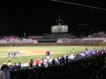 The Wrigley scoreboard following the game