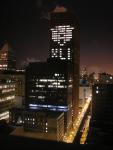 Daaaaaa Bears...the view from the Palmer House Penthouse on Super Bowl night