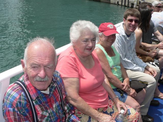 Peter, Mary Ann, Betty and Tom, Chicago River cruise