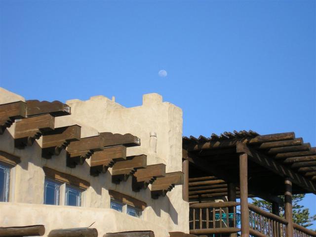 House in La Jolla with the moon